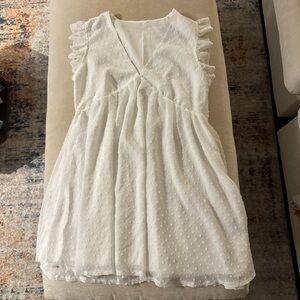 White frilly dress